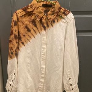 Proenza Schouler tye dye viscose blouse